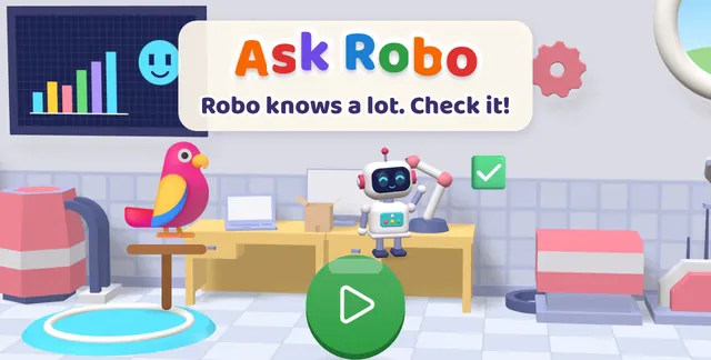 Ask Robo title screen
