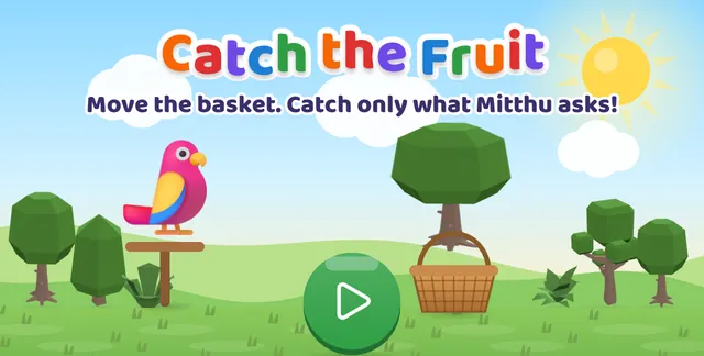 Catch the Fruit title screen