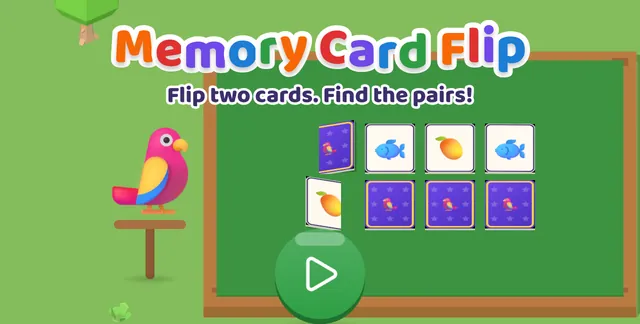 Memory Card Flip title screen