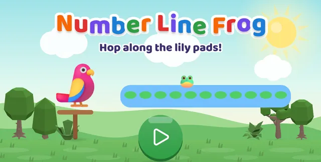 Number Line Frog title screen