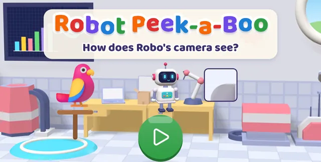 Robot Peek-a-Boo title screen