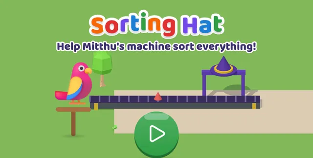 Sorting Hat title screen