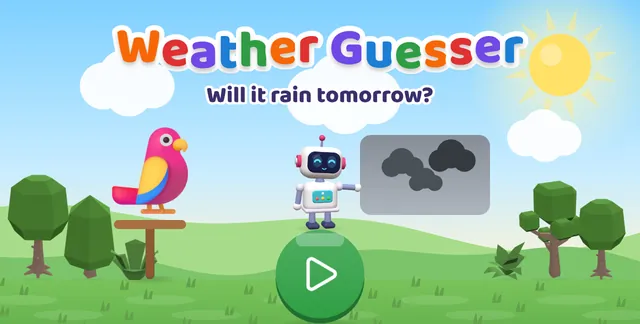 Weather Guesser title screen